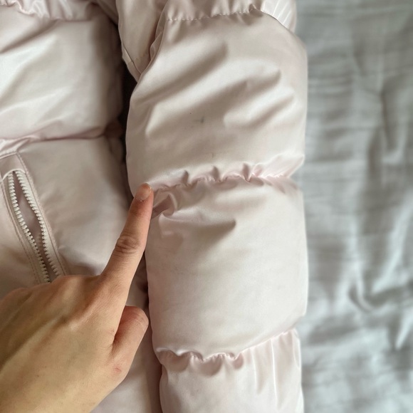 Aritzia Super Snug Super Puffer Jacket Liquid Shine in Mochi Pink Size S - Picture 7 of 15